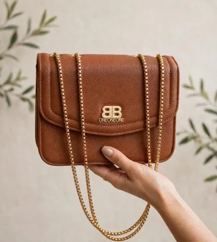NOVO Bolsa Feminina Alça Dourada