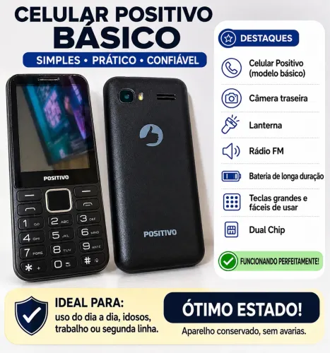 Celular positivo seminovo - Ideal para idosos 