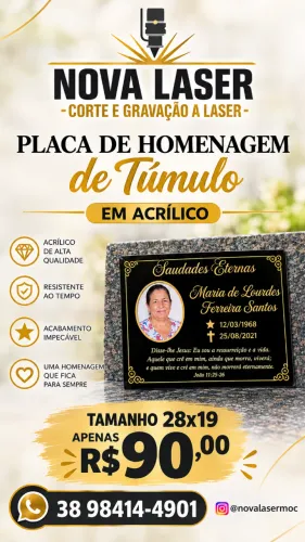 PLACA TUMULO FINADOS
