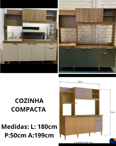TODAS NOVAS Cozinha Compacta diversos tamanhos e modelos armário balcão cuba Pia
