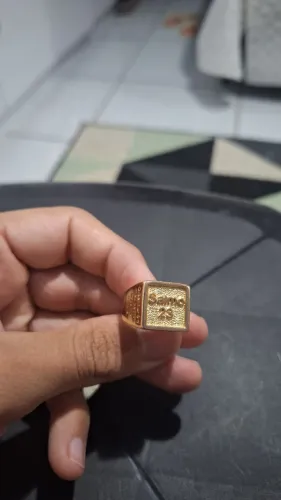 Anel com banho de outro 18k novo