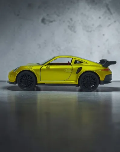 Miniatura Porsche 911 GT Esportivo de Metal Escala 1/36 Com Fricção Carro de coleção