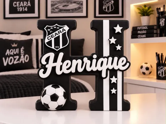 Letra personalizada torcedor do Ceará - 3D - 20 cm
