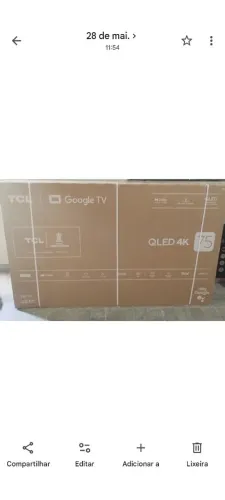 Tv TCL 75' zerada na caixa