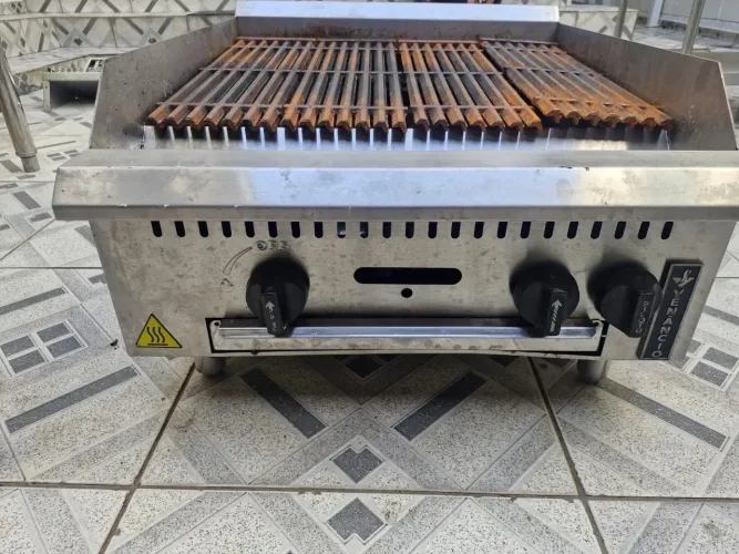 Chapa grill de inox