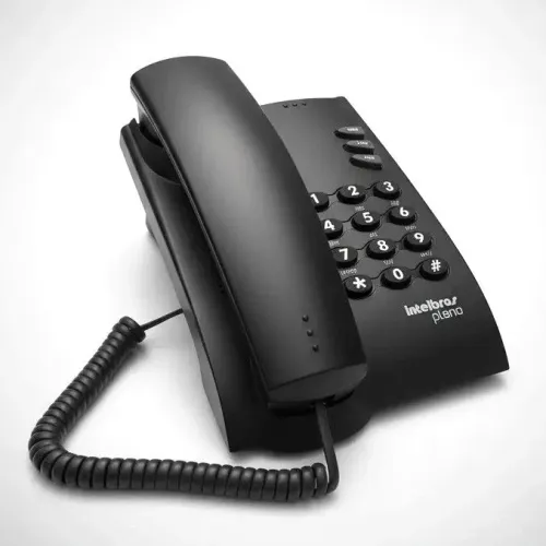 Telefone Fixo Intelbras Pleno Com Fio Cor Preto