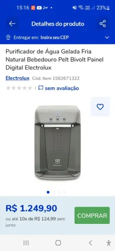 Vendo purificador de agua Electrolux