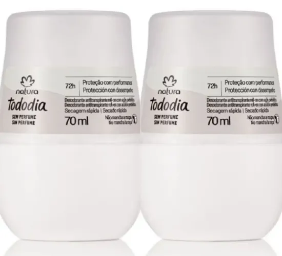 Kit Desodorante Roll on Natura Sem Perfume ( 2 X 70 ml)