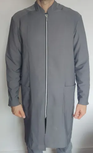 Jaleco elegante cinza