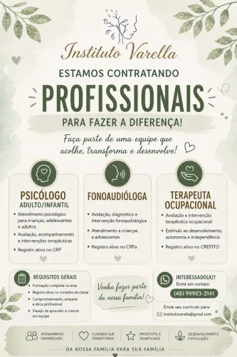 Oportunidade para atuar em clínica multidisciplinar