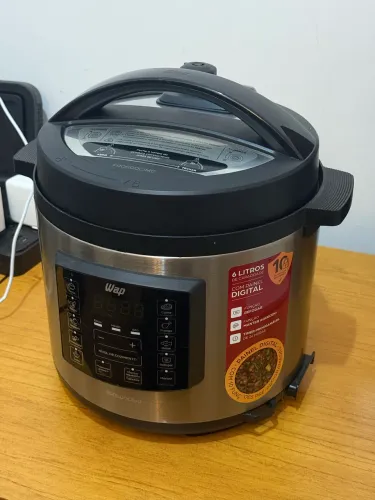 WAP Panela de Pressão Elétrica em Inox WPPE1 com Painel Digital, 6 Litros
