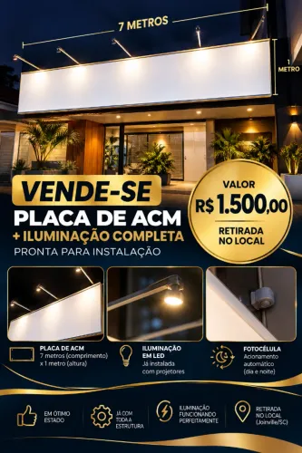 VENDE-SE PLACA DE ACM COMPLETA - R$ 1.500,00