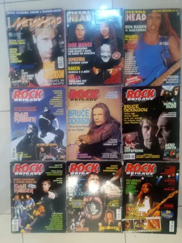 Revistas Rock Brigade e MetalHead do Iron Maiden 30 reais cada 