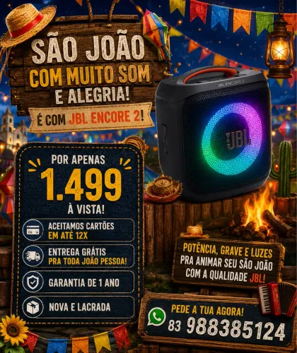 JBL ENCORE 2 - NOVA E COM GARANTIA DE 1 ANO - R$ 1.499 À VISTA