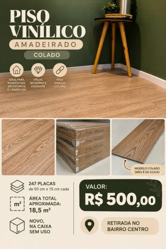 Piso vinílico de cola