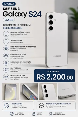 S24 256gb (praticamente novo)
