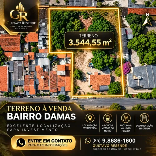 TERRENO PREMIUM NO DAMAS | 3.544,55 M² EM LOCALIZAÇÃO ESTRATÉGICA