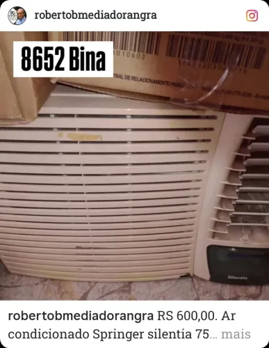 Ar condicionado janela 7500 BTUs 127 volts