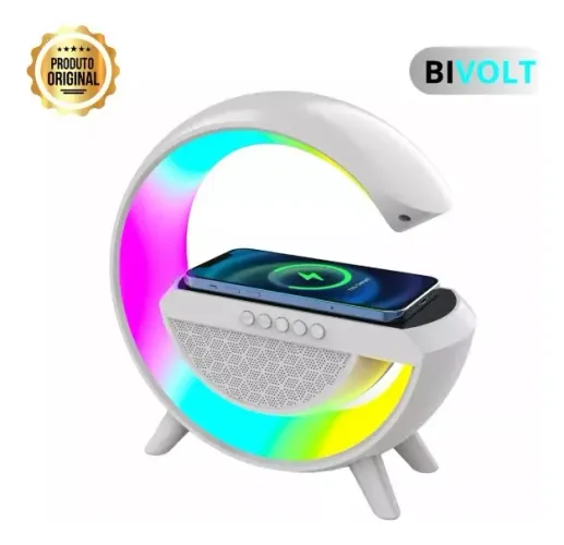 Luminaria G Speaker Smart Station Caixa De Som E Carregador 