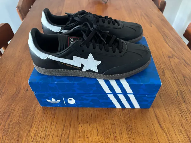 BAPE x adidas Samba Black White Gum
