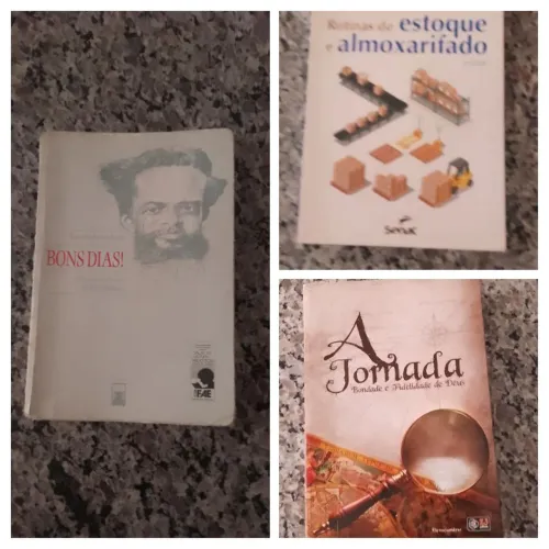 3 livros bons dias,a jornada e rotinas de estoque e almoxarifado 