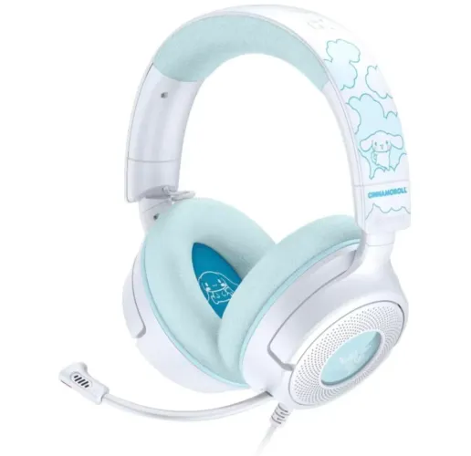 Razer Kraken V4 X Cinnamoroll Headset Gamer 40mm RGB Chroma Microfone Cardioide
