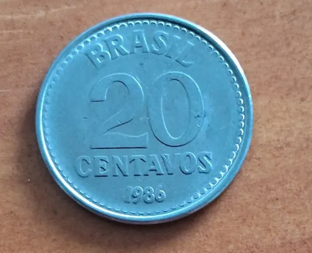 Moeda de 20 Centavos de Cruzado - 1986
