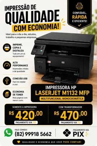 Impressora HP LaserJet M1132 MFP