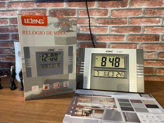 Relógio Digital de Mesa/Parede Lelong LE-8117