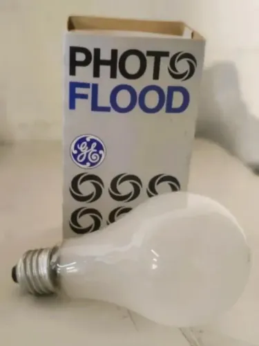 Lâmpada Ge Photo Flood 500w 120v Estúdio Fotográfico Vintage