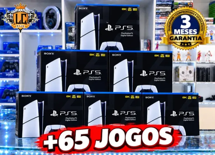 PLAYSTATION 5 SLIM DIGITAL COM 74 JOGOS e O3 MESES GARANTIA e BRINDES ( LOJA FISICA )