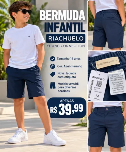 BERMUDA INFANTIL RIACHUELO | TAMANHO 14 | NOVA COM ETIQUETA