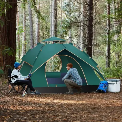 Barraca para Acampar com Reforço Impermeável Verde