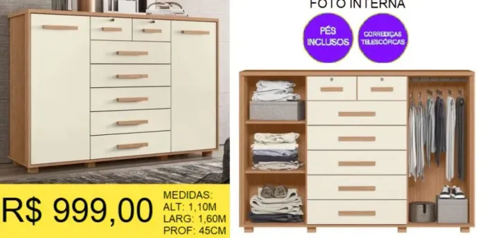 COMODA A PRONTA ENTREGA