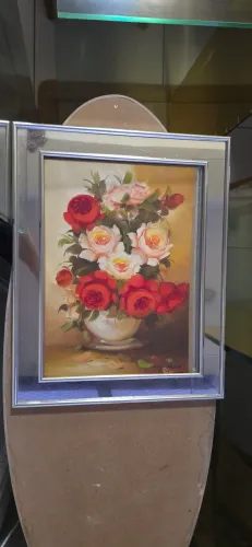 Quadro decorativo flores antiguidade