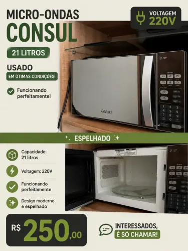 Micro-ondas Consul 21L R$ 250