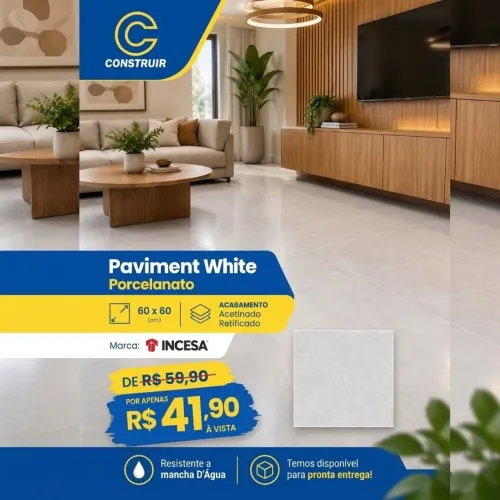 Porcelanato Pavimet White 60x60