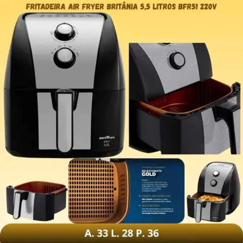 Air Fryer Britânia 5,5L