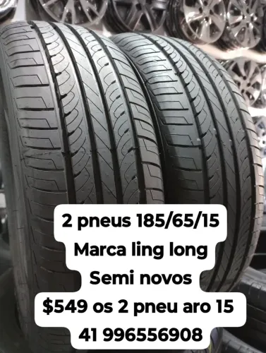 Pneus 185/65/15 novos $549 os 2 pneu aro 15 marca ling long Green. Aceito cartão 