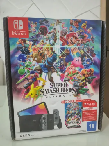 Nintendo Switch Oled Desbloqueado Edição Especial Smash Bros
