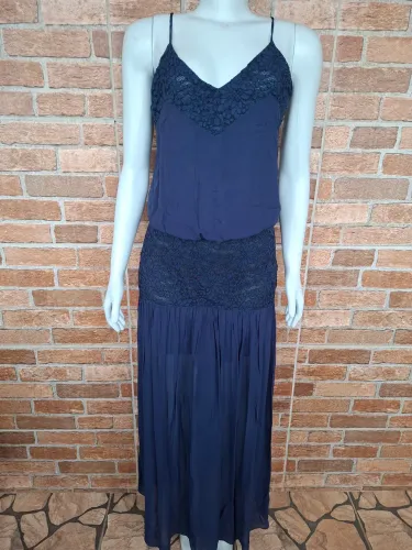 Vestido de marca Animale de seda azul