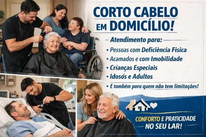 CORTO CABELO EM DOMICILIO.