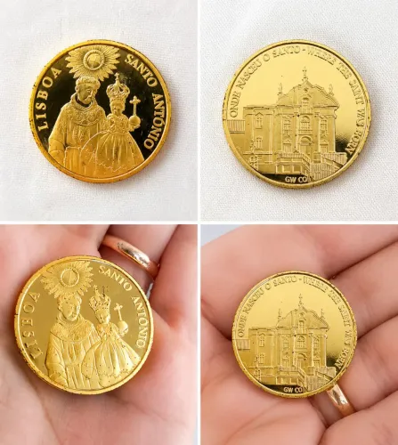 Medalha Antiga de Santo Antônio- Lisboa (Portugal) - GW Coin - Colecionador