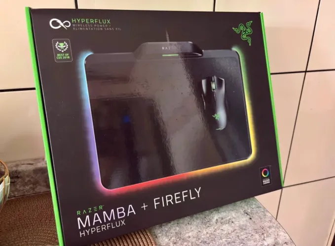Razer Mamba + Firefly HyperFlux - Raro, Completo na Caixa