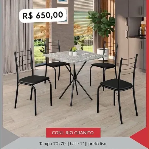 Mesa de cozinha. 4 cadeiras 