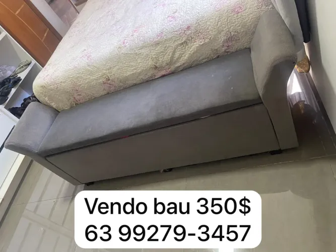 Vendo cama cabeceira e baú valores individuais