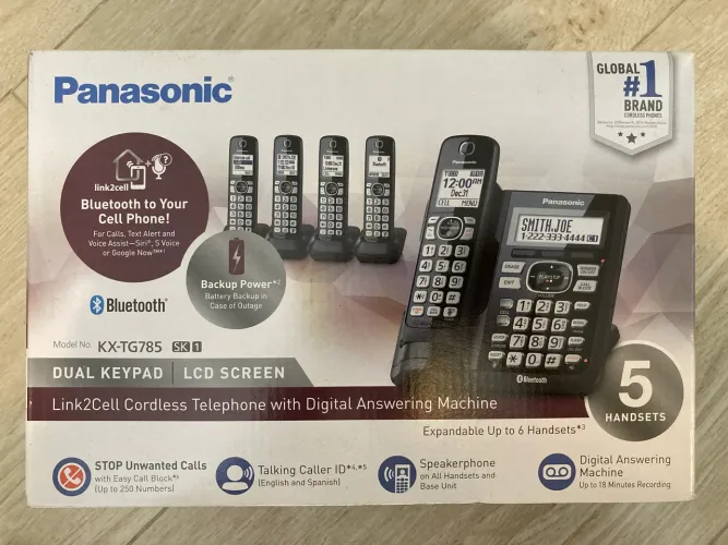 5 Telefones Sem Fio Panasonic KX-TG785 SK1