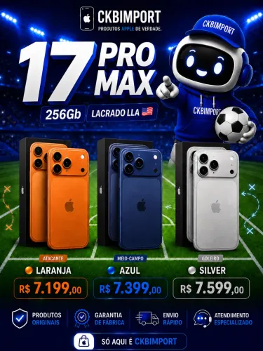 iPhone 17 Pro Max 256gb Lacrado 1 ano de garantia 