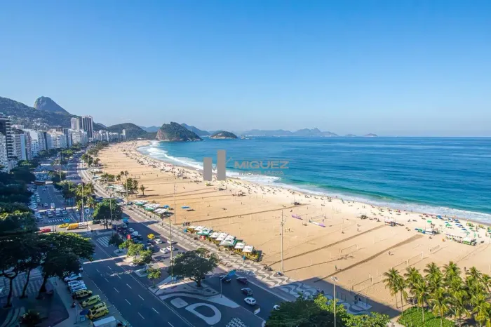 Bélissima Cobertura a venda Avenida Atlântica - Terraço, 4 suítes com closet, lavabo, copa