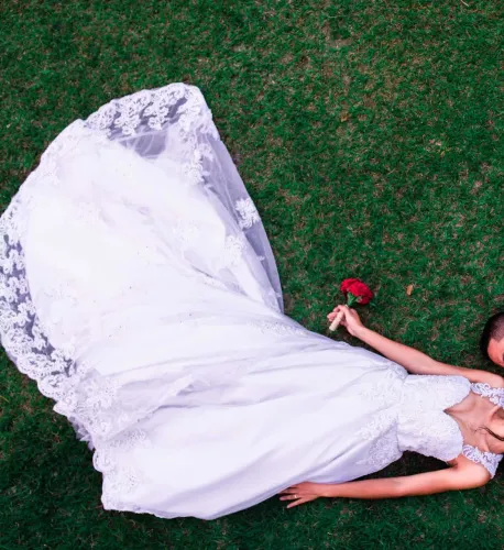 Vestido de noiva com renda